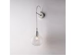 Pluvia Applique In Ferro Con Vetro Trasparente Pyrex 1 Luce .14 P.21 BL264-AP1-TR