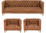 Velluto Marrone Chesterfield 2 Poltrone In Pelle Design Moderno Set Di Divani Divani Nuovo