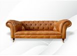 Divano Chesterfield A 3 Posti Noce Marrone Divano In Pelle Dal Design Moderno Mobili Creativi