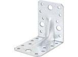 Alberts 330514 Connettore Angolare Per Carichi Pesanti Con Bordino, Zincato Sendzimir, 90 X 90 X 65 Mm, Set Da 12