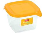 Curver "Fresh&Go"" Contenitore Quadrato Per Alimenti 0,45L /Giallo/ Trasparente"