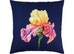 Cuscino A Punto Croce Rto "Proud Iris"" CU025, Schema Contato, 40X40 Cm"