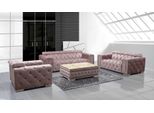 Divano Set Tappezzeria Design Chesterfield Set 3+3 Velluto