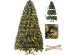 Albero Di Natale Artificiale 180 Cm – Con Illuminazione A Led – 510 Rami – Pvc E Pe – Con Supporto In Legno – Realistico E Facile Da Montare
