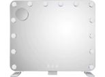 Specchio Per Il Trucco Con Illuminazione - Specchio Per Il Trucco Hollywood Con 14 Luci Led Dimmerabili - 60×50 Cm - Montaggio A Parete