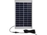Pannello Solare Per Pompa Per Fontane - Energia Solare - Per Laghetti E Giardini - 5W - 4 Attacchi - Prevalenza Massima Di 60 Cm, 250 L/H