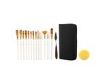Strumenti Di Pittura 15Pcs Pennelli Pennelli, Set, Manico In Legno Per Bambini Pittura Regali Amici