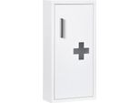 Armadietto Dei Medicinali Armadietto Di Pronto Soccorso In Bianco Con 3 Scomparti Interni E Chiusura Magnetica, Per Farmaci, 40X15X53,5 Cm