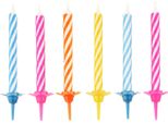 Set Di Candele Di Compleanno Per Decorazioni Di Torte 10 Pezzi Colorati Da 6 Cm - Taglia Unica