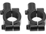 2 Pezzi Moto Manubrio Specchio Montaggio Retrovisore 22 Millimetri Filetto Titolare Morsetto Adattatore Per Moto Atv Scooter Nero M10