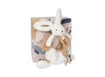 Set Regalo Doudou - Coniglio Di Peluche Con Sgabello 25 Cm Beige