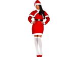 Fiestas Guirca - Costume Da Babbo Natale Per Donna, Set Natalizio FG1580 (L) (Rosso/Bianco)