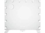 Specchio Illuminato Per Il Trucco 60X50Cm - Specchio Hollywood Con 14 Luci Led Dimmerabili - Specchio Per Il Trucco Con 3 Colori Di Luce - Per Camera Da Letto E Spogliatoio - Senza Usb