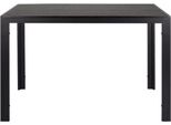 Tavolo Da Giardino In Alluminio 110X70X73Cm - Nero - Piano In Wpc - Rettangolare - Resistente Alle Intemperie - Outdoor - Per Giardino, Terrazza E Balcone