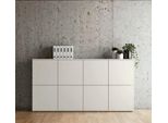 Cassettiera Credenza Credenza Credenza Alta Cassettiera Armadio Bianco Soggiorno Legno Nuovo