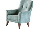 Poltrona Design 1 Posto Lusso Relax Tessile Turchese Poltrona In Soggiorno