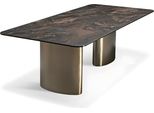 Tavolo Da Pranzo Sala Da Pranzo Legno Tavoli Da Pranzo Stile Moderno Design Marrone Acciaio Inox