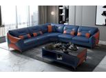 Divani Di Design Divano Ad Angolo A L Blu In Ecopelle Moderni