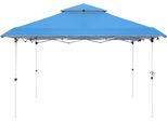 Gazebo - Padiglione - Tenda Pop-Up Per Feste - Tenda Da Spiaggia - Per Patio, Giardino E Feste - 3,6X3,6 M - Blu - Resistente All'acqua E Ai Raggi Uv - Altezza Regolabile