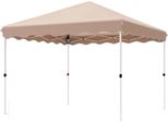 Gazebo - Padiglione - Tenda Pop-Up Per Feste - Tenda Da Spiaggia - Per Terrazza, Giardino E Feste - 3X3M - Beige - Resistente All'acqua E Ai Raggi Uv - Altezza Regolabile