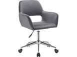 Sedia Da Ufficio Diva - Sedia Ergonomica Girevole Con Braccioli - Regolabile In Altezza - Velluto - Grigio Scuro - Per Adulti - Su Rotelle