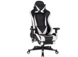 Sedia Da Gioco Happyment Luxe - Sedia Ergonomica Da Gioco E Da Ufficio Con Poggiapiedi - Regolabile In Altezza - Bianco - Similcuoio