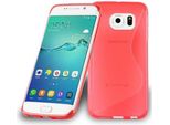Cadorabo Custodia Protettiva Per Samsung Galaxy S6 Edge Plus Cover In Rosso Custodia Per Telefono Cellulare Custodia In Silicone Tpu