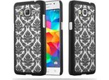 Cadorabo Cover Per Samsung Galaxy Grand Prime Cover Protettiva In Nero Custodia Rigida Cover Protettiva Custodia Floreale Cover Telefono Cellulare