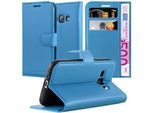 Cadorabo Custodia Per Samsung Galaxy J1 2015 Custodia Protettiva In Blu Custodia Per Cellulare Cover Chiusura Magnetica