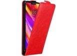 Cadorabo Custodia Per Lg G7 Thinq / Fit / One Copertura Protettiva In Rosso Custodia Flip Per Telefono Cellulare Custodia Cover
