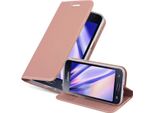 Cadorabo Custodia Per Cellulare Per Samsung Galaxy J1 2015 Custodia Protettiva In Rosa Cover Etui Book Case Booklet