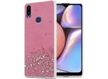 Cadorabo Custodia Per Samsung Galaxy A10S / M01S Custodia Protettiva In Rosa Custodia Del Telefono Cellulare Tpu Custodia Glitter Cover Custodia Glitter