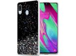 Cadorabo Cover Per Samsung Galaxy A40 Cover Protettiva In Nero Custodia Per Telefono Cellulare Tpu Custodia Glitter Cover Glitter