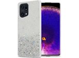 Custodia Cadorabo Per Oppo Find X5 Pro In Trasparente Con Glitter Custodia Protettiva In Silicone Tpu Flessibile Con Glitter Scintillanti Custodia Cover Per Cellulare