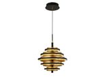 Hive Nero/Oro Foglia 5 Luci A Sospensione Led
