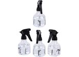 Set Di 4 Flaconi Spray Per Parrucchieri 250Ml - 4 Pezzi Spruzzatore Manuale Per Capelli Nebulizzatore Flacone Spray Per Piante Flacone A Pompa Riutilizzabile Nebulizzatore D'acqua Flacone Spray Per Piante Vuoto