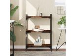 Maison Exclusive - Libreria 3 Ripiani Rovere Affumicato 60X30X86 Cm Materiale Ligneo