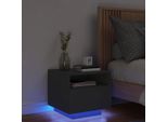 Maison Exclusive - Comodino Con Luci Led Nero 40X39X37 Cm