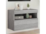 Maison Exclusive - Mobile Tv Con Luci Led Grigio Sonoma 60X30X40 Cm