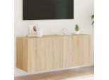 Maison Exclusive - Mobile Tv Con Luci Led Rovere Sonoma 100X35X41 Cm