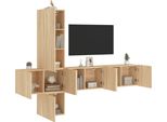 Maison Exclusive - Mobili Tv A Muro 5Pz Rovere Sonoma In Legno Multistrato