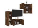 Maison Exclusive - Mobili Tv A Muro 4Pz Rovere Fumo In Legno Multistrato