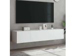 Maison Exclusive - Mobile Tv Con Luci Led 2 Pz. Bianco 80X35X31 Cm