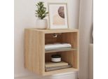 Maison Exclusive - Mobile Tv Con Luci Led In Rovere Sonoma 30X28,5X30 Cm
