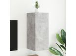 Maison Exclusive - Mobile Tv Con Luci Led Grigio Cemento 30,5X35X70 Cm