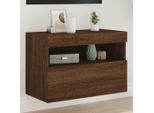 Maison Exclusive - Mobile Tv Con Luci Led Effetto Rovere Marrone 60X30X40 Cm