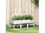 Maison Exclusive - Fioriera Con Piedini Bianco 120X40X42 Cm Pp
