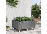 Maison Exclusive - Fioriera Con Rotelle Grigio Chiaro 100X80X54 Cm Pp