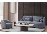 Suite Soggiorno Completa Di Design Divano A Tre Posti Poltrona 2Pcs