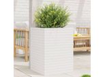 Maison Exclusive - Fioriera Da Giardino Bianca 50X50X68,5Cm Legno Massello Di Pino